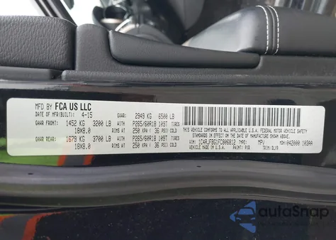 2015 Jeep Grand Cherokee Limited z USA, uszkodzony, nr VIN 1C4RJFBG1FC806812